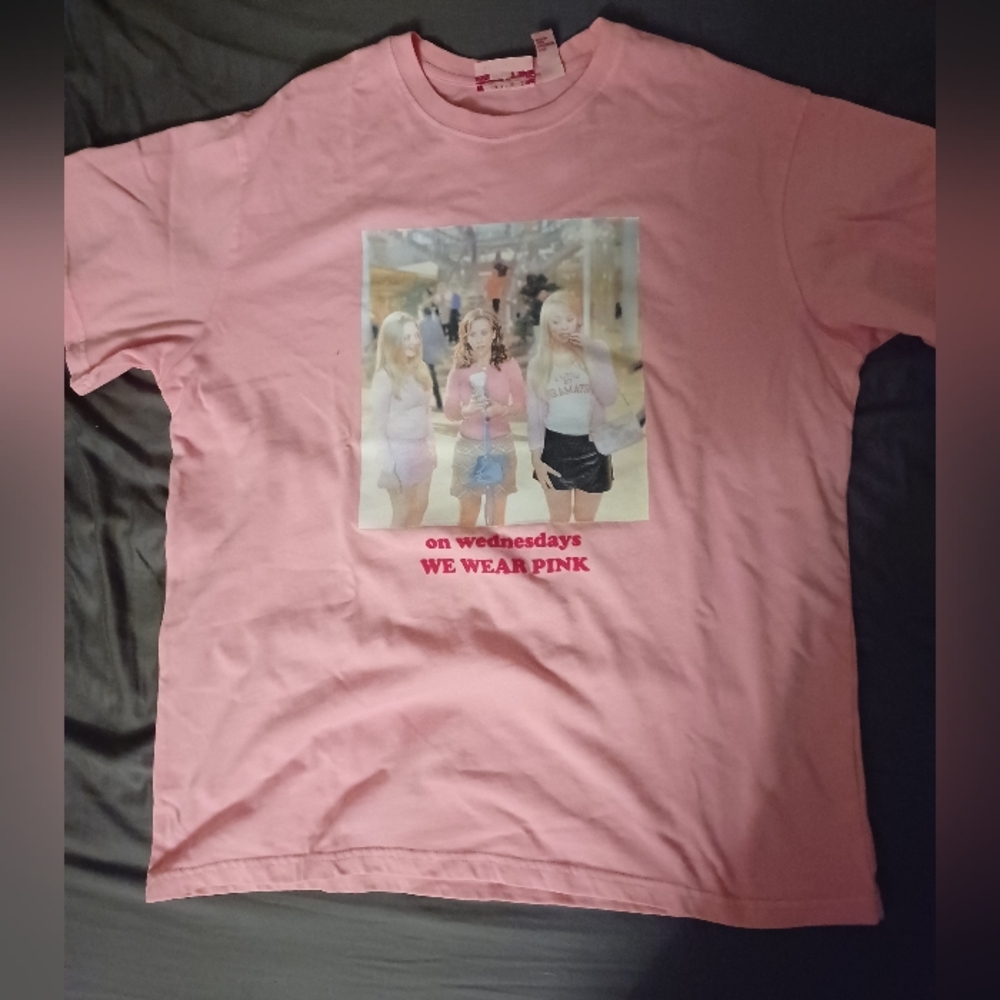 Pink Graphic Mean Girls Oversized Fit T-Shirt